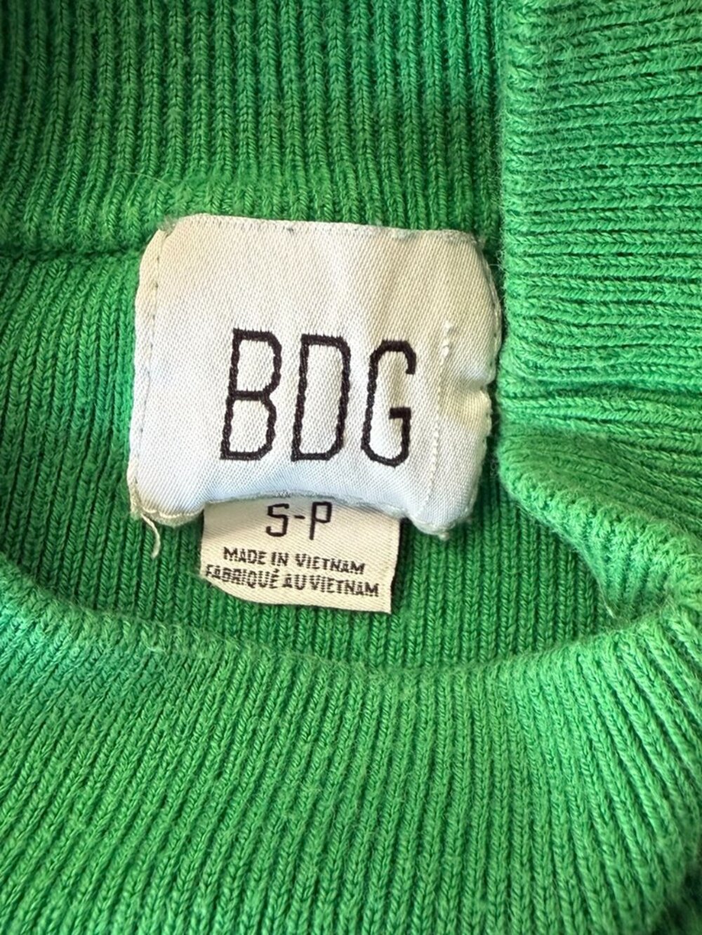 Urban Outfitters Daydream Baby Rib Turtleneck Green Sweater Size S - Picture 6 of 9